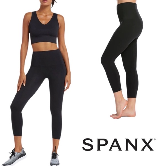 SPANX Other - NEW| Spanx Cropped Lamn Leggings Very Black